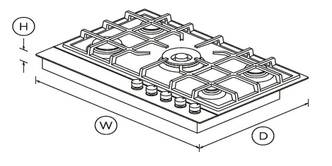 FISHER PAYKEL CG305DLPX1_N 30 Inch LPG Gas on Steel Cooktop fig 2