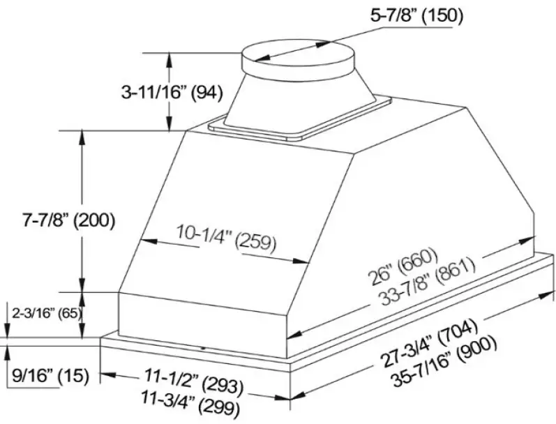 AKICON AK-Hood 30 Built-in 36-Inch Ultra Quiet 23