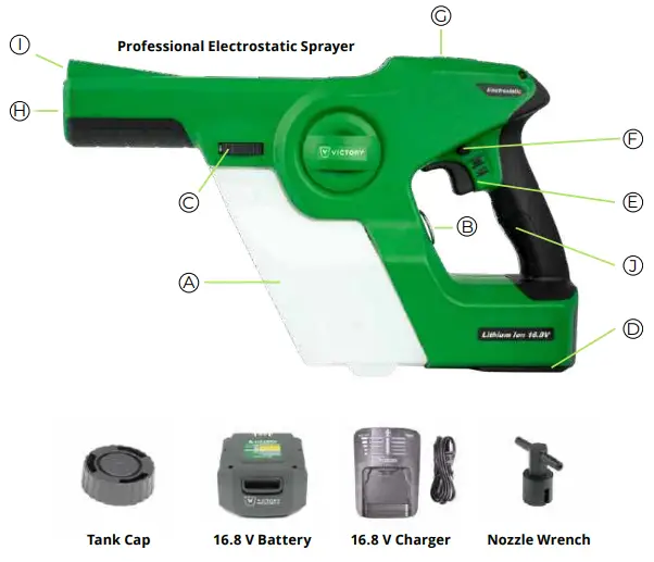 Clemas Co Ltd VP200ESK Victory Electrostatic Handheld Sprayer-fig5