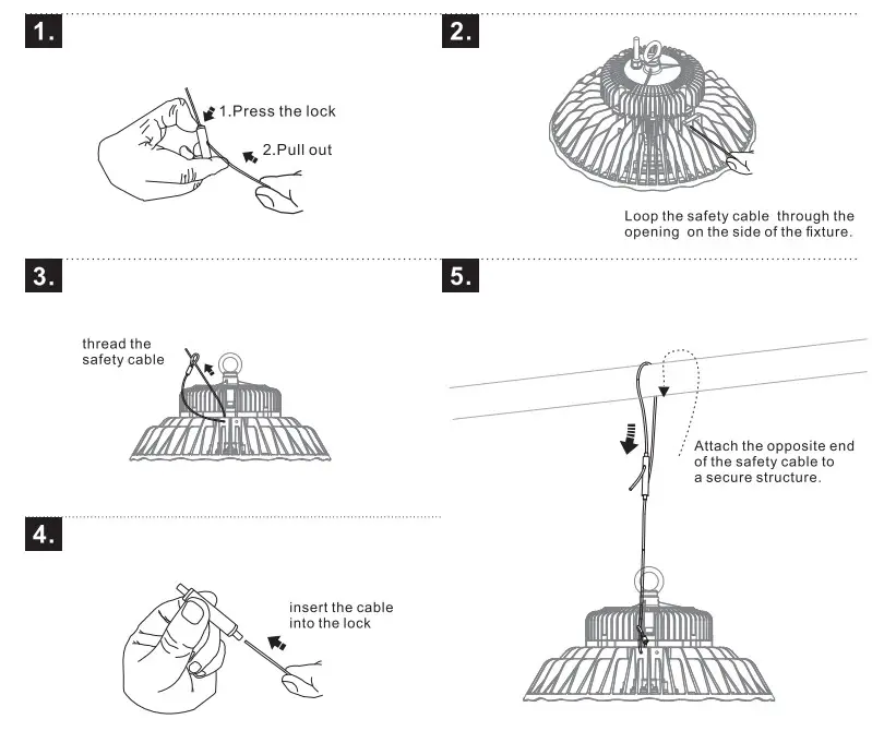 VENTURE LIGHTING HB64152 300W White LED Highbay Light - Assembly.