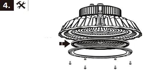 VENTURE LIGHTING HB64152 300W White LED Highbay Light - Install 2