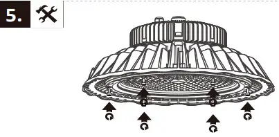 VENTURE LIGHTING HB64152 300W White LED Highbay Light - Install 3