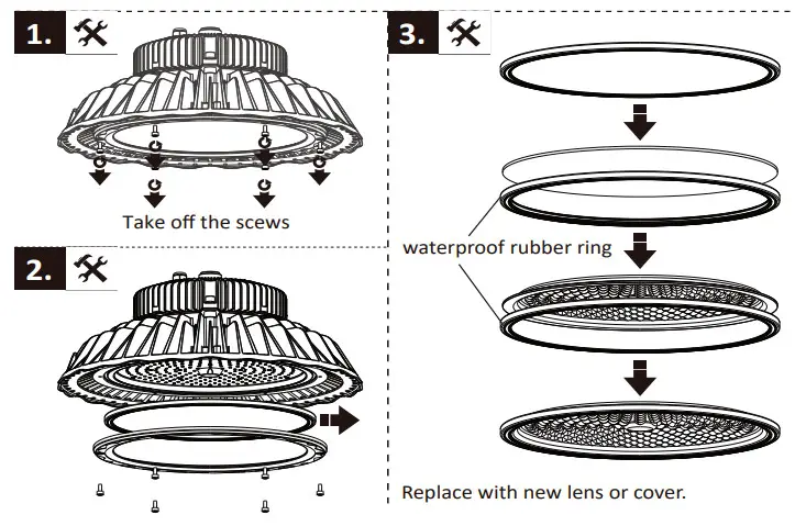 VENTURE LIGHTING HB64152 300W White LED Highbay Light - Install