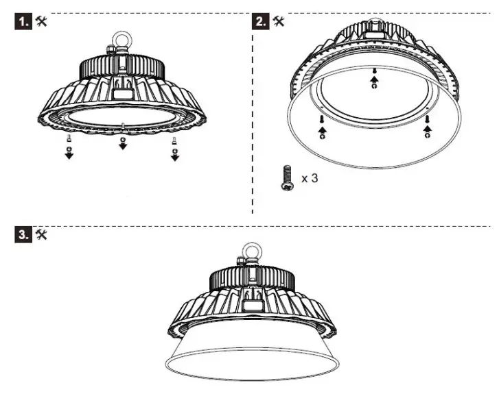 VENTURE LIGHTING HB64152 300W White LED Highbay Light - Wiring Diagram 3