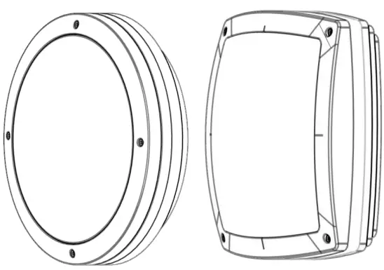 resistex 946701 Priam RD 2XE27 ANT Square Porthole with 2xE27 Socket-fig1