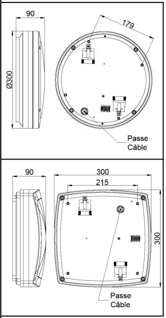resistex 946701 Priam RD 2XE27 ANT Square Porthole with 2xE27 Socket-fig2