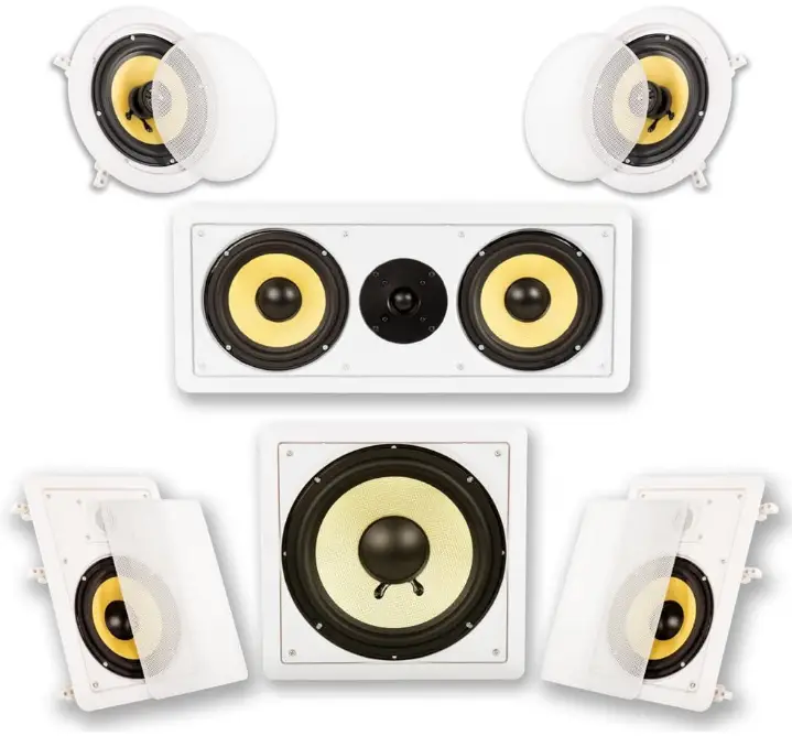 Acoustic-Audio-HD516-In-Ceiling-Home-Theater-Speaker-System