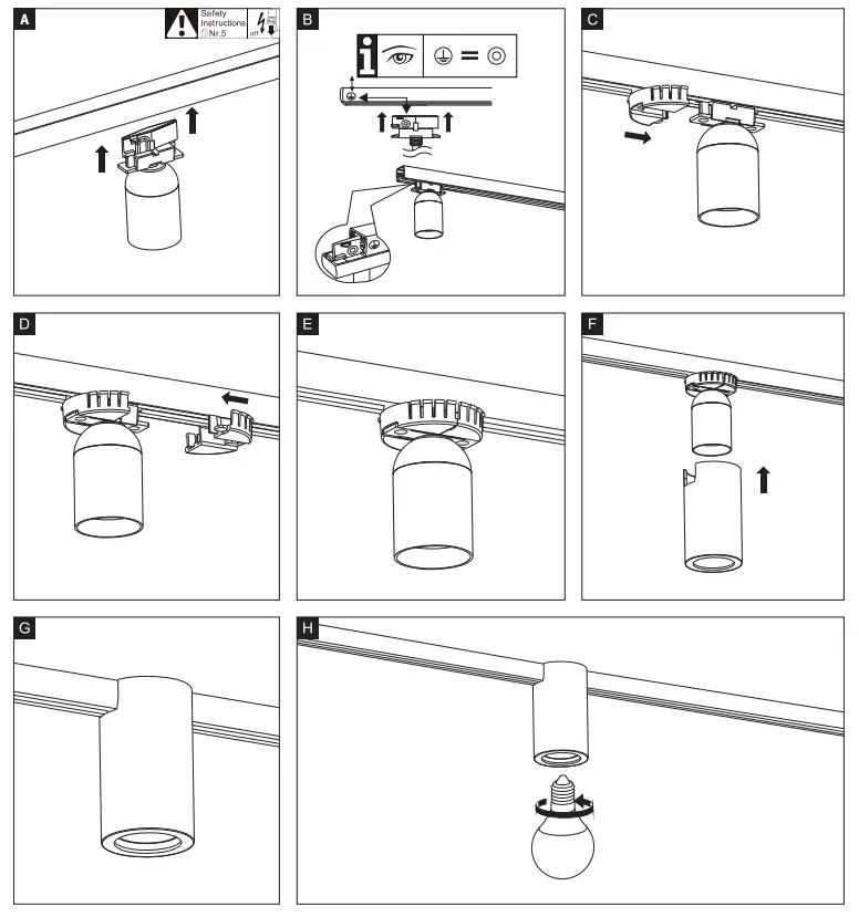 Paulmann 949 73 Urail Rail Spot Socket Single Spot - Fig