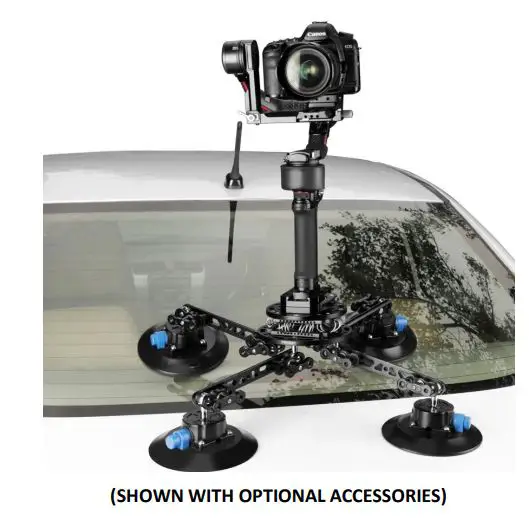 PROAIM CM-BLPR-01 Ballpro Camera Suction Car Mount with Vibration Isolator User Manual - SHOWN WITH OPTIONAL ACCESSORIES