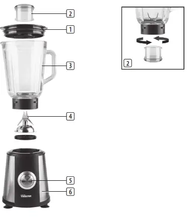 TRISTAR BL-4441 Blender - 1