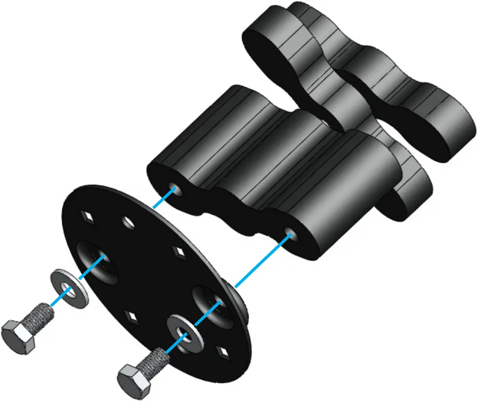 SHERPA 582040 Window Panel Rotopax Mount Kit A01