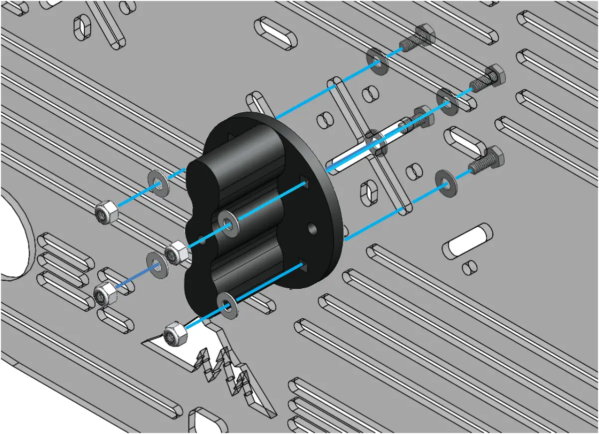 SHERPA 582040 Window Panel Rotopax Mount Kit A02