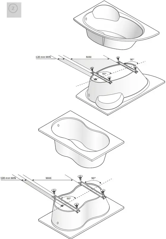 cersanit S301 115 Acrylic Bathtub - Figure 3