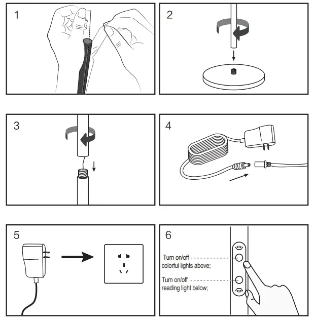 KINGSTAR LED RGB Floor Lamp - Fig