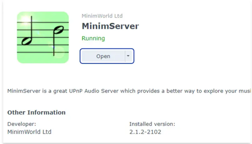 Configuring UPnP media server on Synology NAS