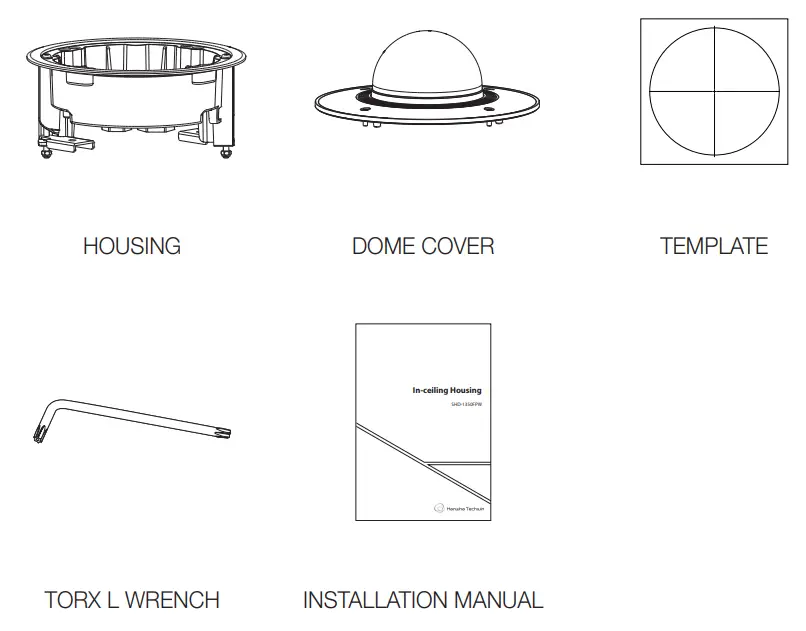 Hanwha Techwin SHD 1350FPW In Ceiling Housing