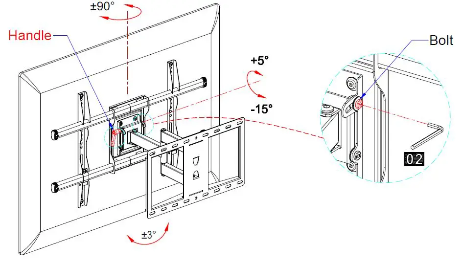 Mounting-DreamMD2295-Full-Motion-TV-Wall-Mount-TV-Bracket-FIG-30