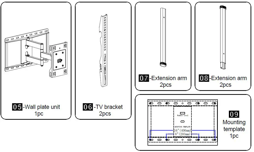 Mounting-DreamMD2295-Full-Motion-TV-Wall-Mount-TV-Bracket-FIG-6