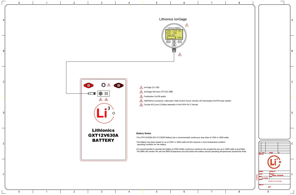 BATTERY/IONGAGE DIAGRAM