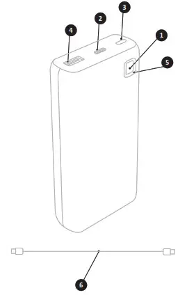 cellularline ESSENCE 20000 20000mAh Portable Power Bank - 1