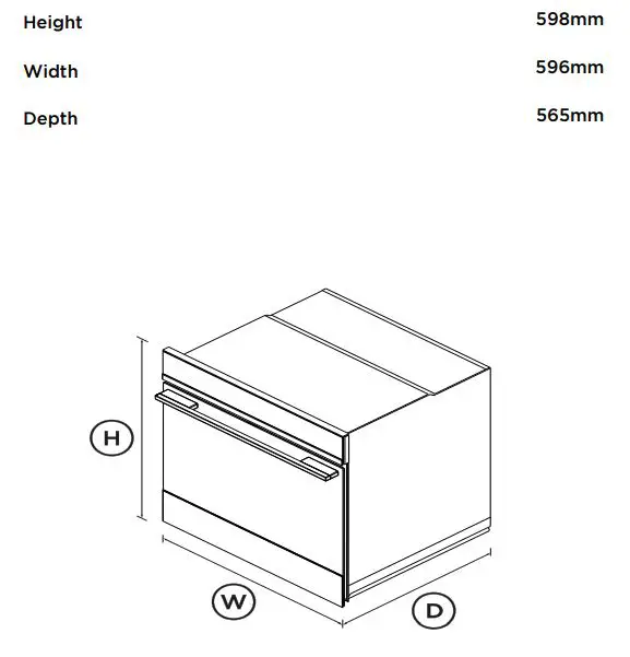 FISHER PAYKEL OS60SDTX1 60cm Combination Steam Oven User Guide - DIMENSIONS