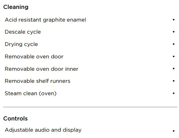 FISHER PAYKEL OS60SDTX1 60cm Combination Steam Oven User Guide - SPECIFICATIONS
