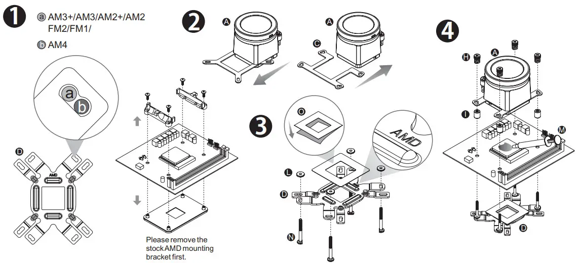 thermaltake CL-W324-PL12GM-A Floe RC Ultra -AMD Installation Guide