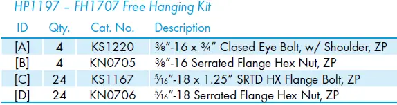 Munters FH1707 Free Hanging Hanger Kit-fig11