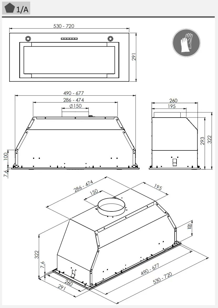 AWARD APPLIANCES PPS602 Kitchen Range Hood - fig 1