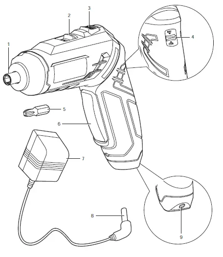 RYOBI R4SDP-L13T Screwdriver Impact Hand Wrench - 6
