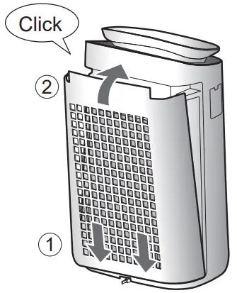 SHARP FX J80J Air Purifier - Install the Back Panel