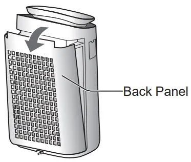 SHARP FX J80J Air Purifier - Remove the Back Panel