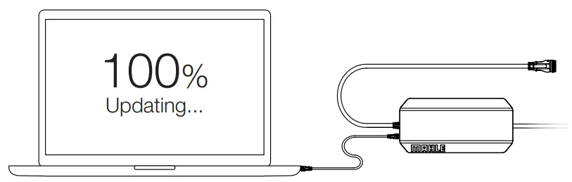 MAHLE SmartBike X20 System - Connect the charger to your computer using 1