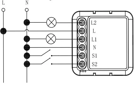 coolseer SML-02WB Wi-Fi+BLE 2CH Switch Module - Single Control