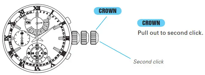 SEIKO Analogue Quartz Watch Cal. 7T86 - Hand position adjustment for alarm