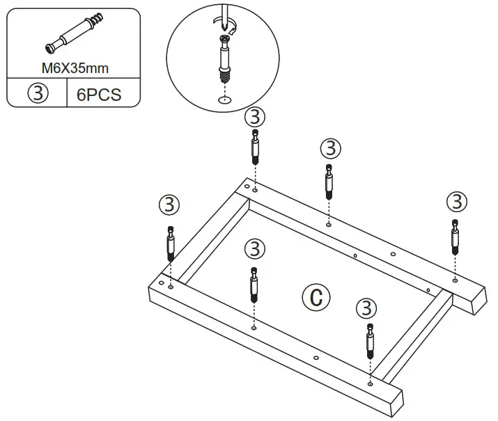 JAXPETY HG61K1253 End Table with 2 Drawers and Open Shelf for Living Room - PRODUCT ASSEMBLY 8