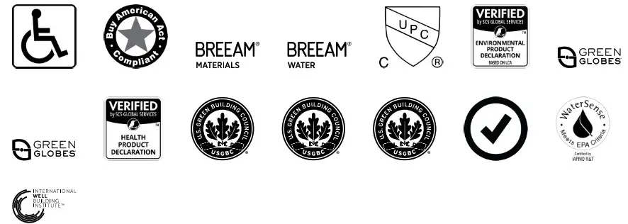 SLOAN 3782645 Dual Filtered Fixed Bypass Diaphragm Flushometer - COMPLIANCES & CERTIFICATIONS