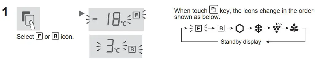 SHARP Refrigerator – Freezer Instruction Manual - How to check the current temperature setting
