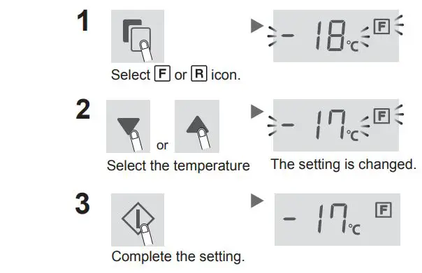 SHARP Refrigerator – Freezer Instruction Manual - Setting of Freezer Refrigerator compartment and Deep freezing