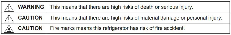 SHARP Refrigerator – Freezer Instruction Manual - Safety icon