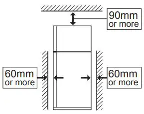 SHARP Refrigerator – Freezer Instruction Manual - Keep adequate ventilation space around the refrigerator