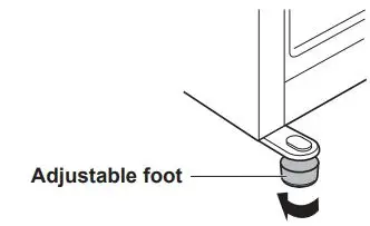 SHARP Refrigerator – Freezer Instruction Manual - Adjustable foot