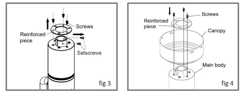acorn Ceiling Fan DC-360- FIG 3-4