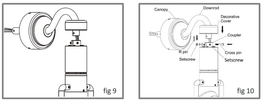 acorn Ceiling Fan DC-360- FIG 9-10