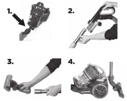 Bissell 1547 Series Opticlean Multi-Cyclonic Canister Vacuum - Assembly