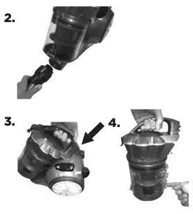 Bissell 1547 Series Opticlean Multi-Cyclonic Canister Vacuum - Emptying the Dirt Tank