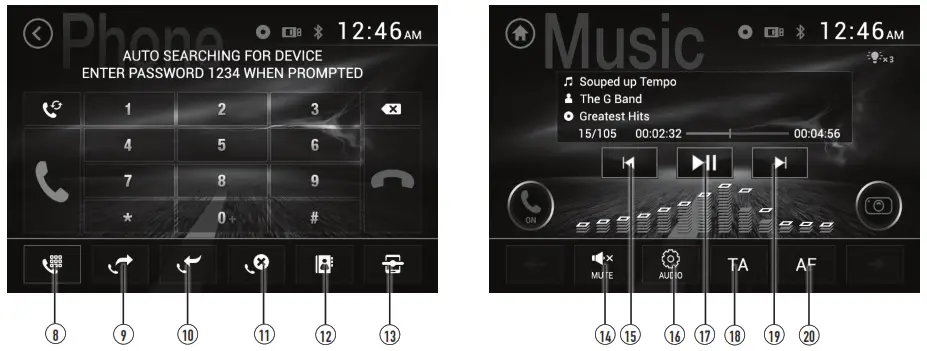Dual DV635MB DVD Multimedia Receiver with Touch Screen Display - Bluetooth Operation 2