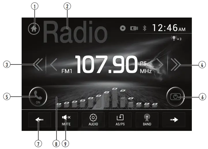 Dual DV635MB DVD Multimedia Receiver with Touch Screen Display - Tuner Operation