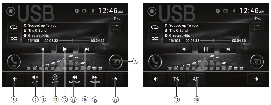 Dual DV635MB DVD Multimedia Receiver with Touch Screen Display - USB Operation