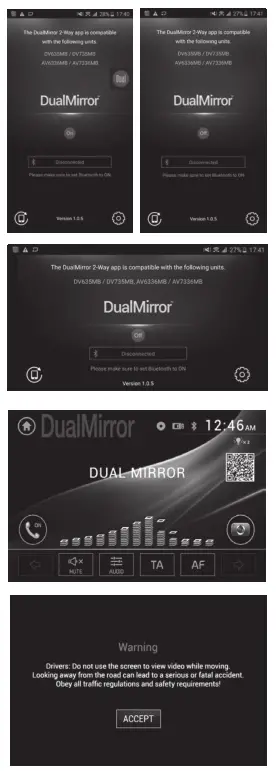 Dual DV635MB DVD Multimedia Receiver with Touch Screen Display - Way DualMirro